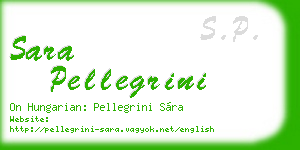 sara pellegrini business card
